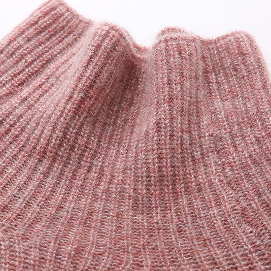 COMOBOCA 100% Cashmere Women's Ribbed Turtleneck Sweater