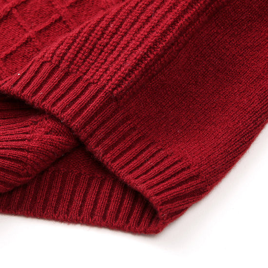 COMOBOCA 100% Wool Women's Cable Knit Long Front Button Coat