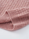 COMOBOCA 100% Cashmere Women's Round Neck Ribbed Knit Sweater
