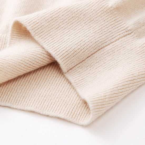 COMOBOCA 100% Cashmere Women's Colorful Side Stripes Knit Sweater