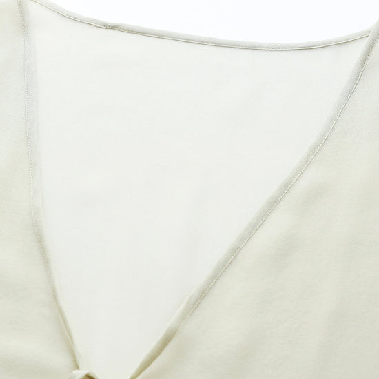 COMOBOCA 100% Mulberry Silk Women's Tie-Front Blouse