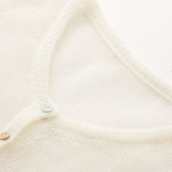 COMOBOCA Women's Rainbow Striped Button Down Cardigan