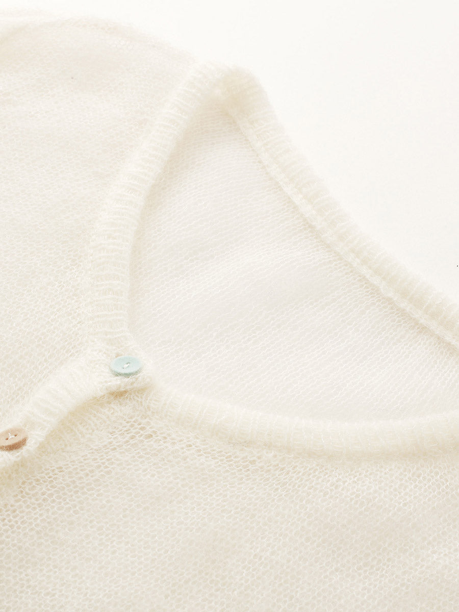 COMOBOCA Women's Rainbow Striped Button Down Cardigan