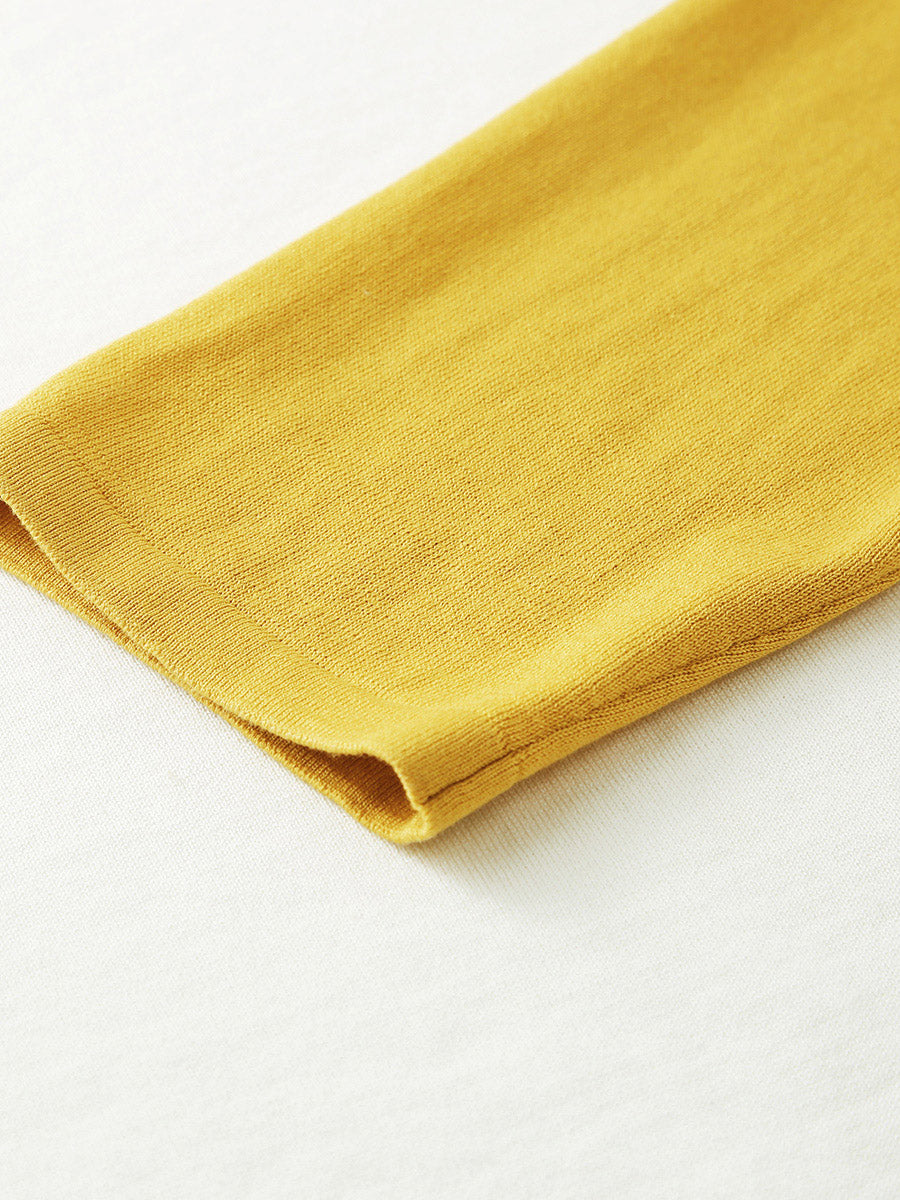 COMOBOCA Women's Colorblock Raglan Round Neck Sweater