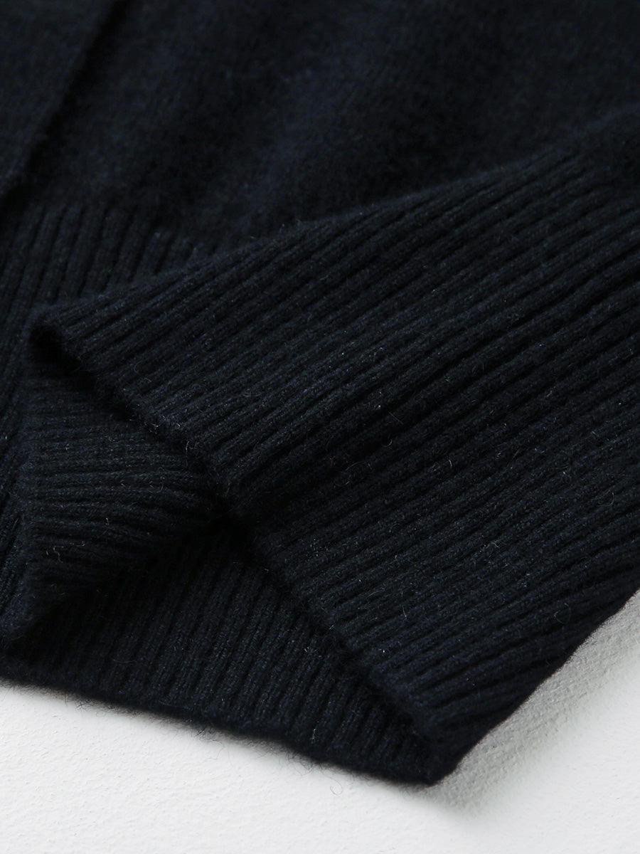 COMOBOCA 100% Cashmere Women's Sailor Collar Cardigan