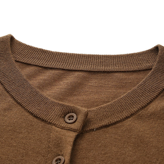 COMOBOCA Women's Classic Ribbed Button Up Cardigan