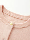 COMOBOCA 100% Wool Kids' Colorful Heart Shaped Buttons Cardigan