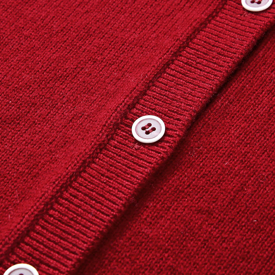 COMOBOCA 100% Wool Kids' V-Neck Cardigan