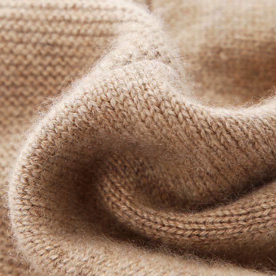 COMOBOCA 100% Cashmere Women's Button Decorated Knit Beanie