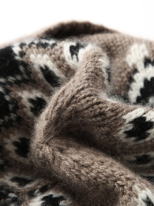 COMOBOCA 100% Cashmere Soft Knit Ribbed Beanie