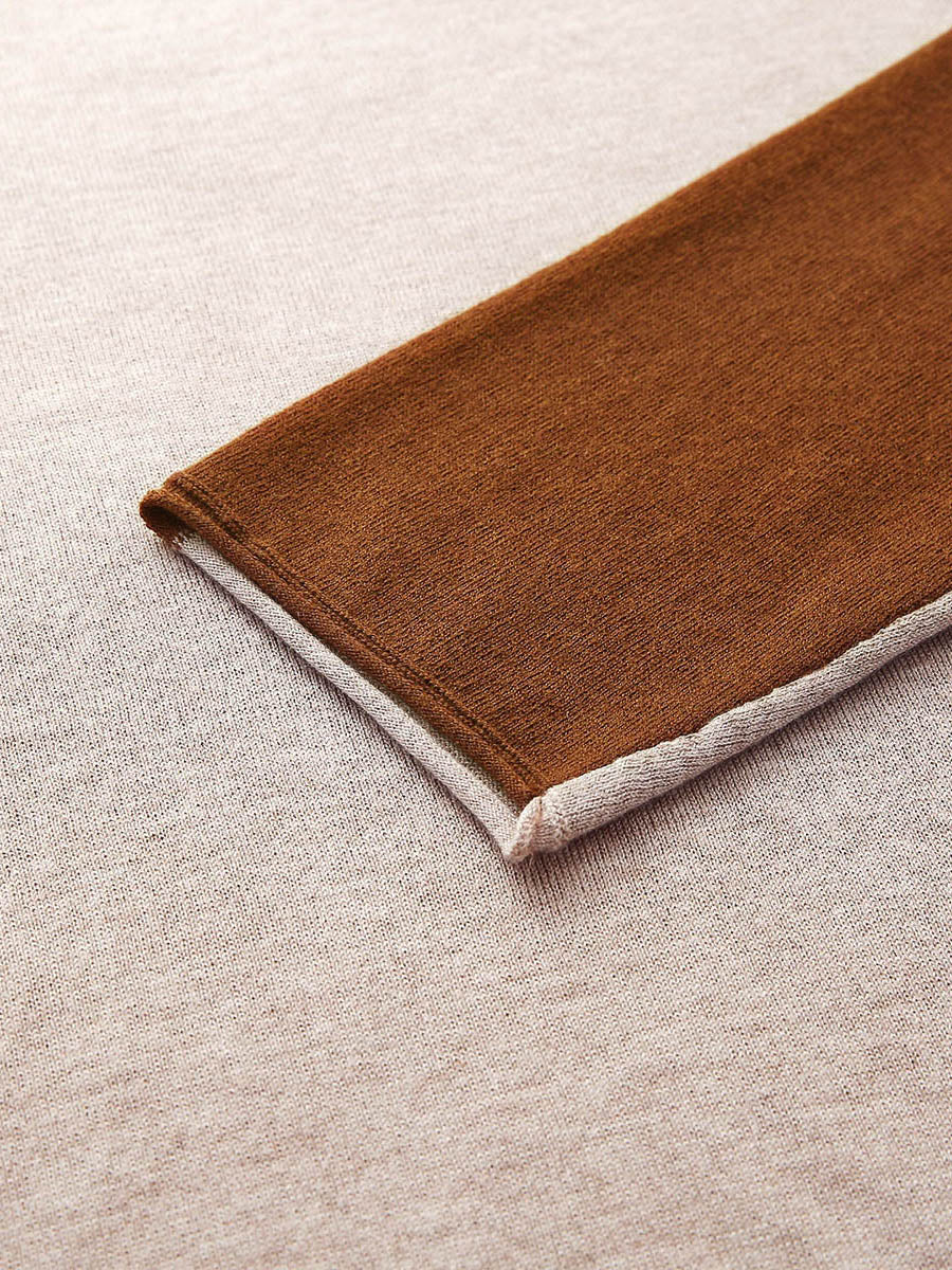 COMOBOCA Women's Reversible Color-Blocked Knit Sweater