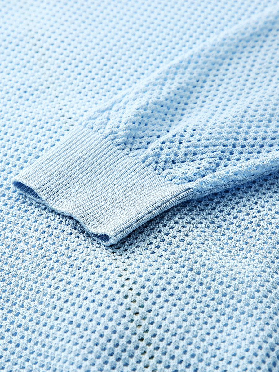 COMOBOCA Women's Ribbed Mesh Zip-Up Hoodie