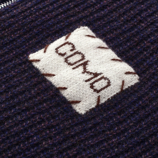 COMOBOCA 100% Cashmere Women's Ribbed Collared Zip Up Cardigan