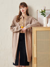 COMOBOCA 100% Wool Women's Cozy Cable Knit Long Coat