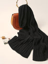COMOBOCA BLACK 100% Cashmere Women's Soft Versatile Scarf
