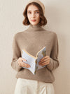 COMOBOCA 100% Cashmere Women's Turtleneck Knit Sweater