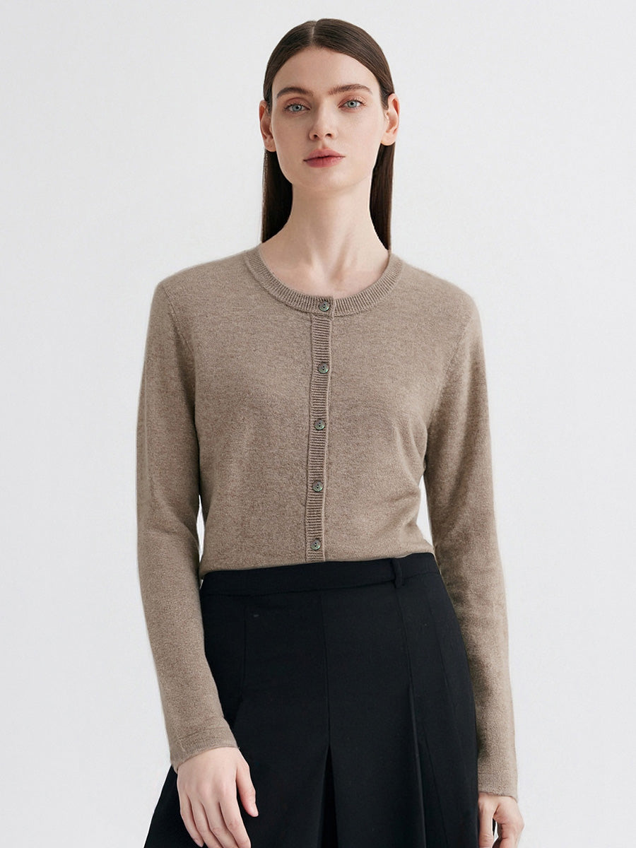 COMOBOCA 100% Cashmere Women's Round Neck Sweater