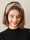 COMOBOCA 100% Cashmere Cozy Knitted Twist Headband