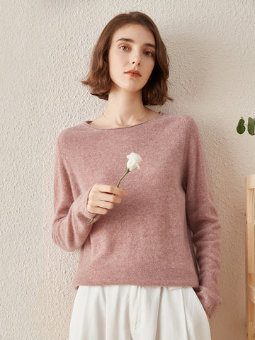 COMOBOCA ROSY 100% Cashmere Women's Loose Knit Sweater
