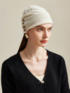 COMOBOCA Cloudy 100% Cashmere Women's Button Decorated Knit Beanie