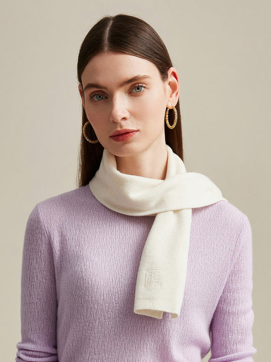 COMOBOCA Cloudy 100% Cashmere Women's Embroidered Scarf