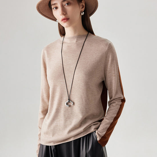 COMOBOCA Women's Reversible Color-Blocked Knit Sweater