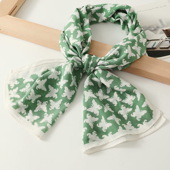 COMOBOCA 100% Mulberry Silk Women's Butterfly Print Scarf