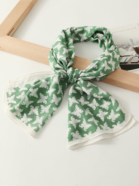 COMOBOCA 100% Mulberry Silk Women's Butterfly Print Scarf