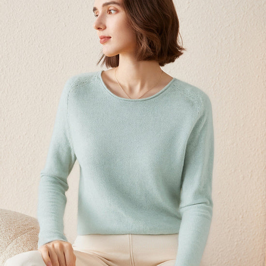 COMOBOCA 100% Cashmere Women's Loose Knit Sweater