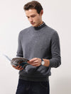COMOBOCA DARK GREY 100% Cashmere Men's Mock Neck Knit Sweater