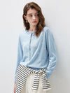 COMOBOCA Women's Lyocell Polka Dot Knit Cardigan