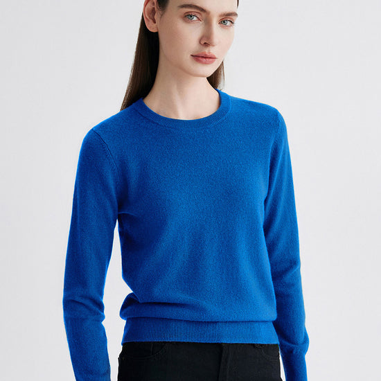 COMOBOCA 100% Cashmere Women's Round Neck Sweater