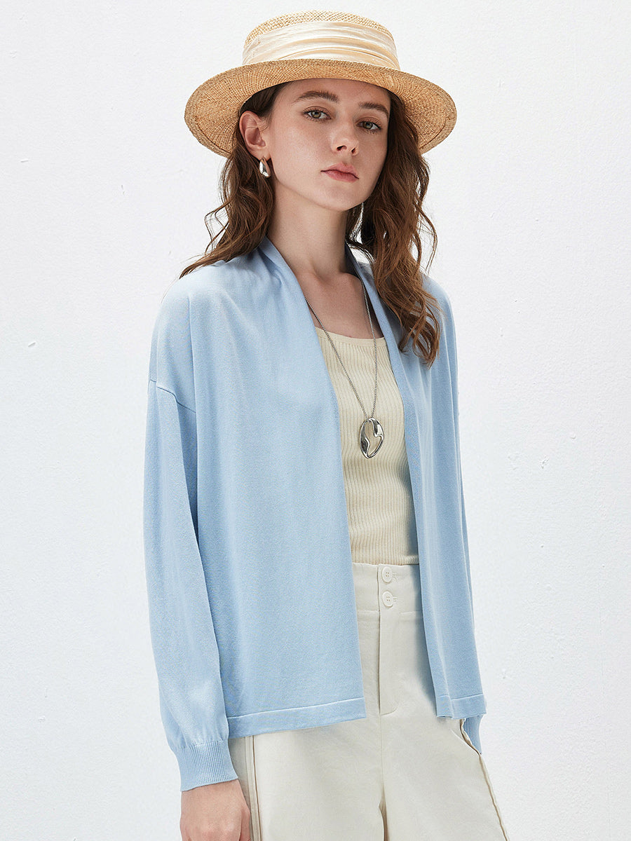 COMOBOCA Women's Open Front Knit Cardigan