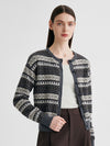 COMOBOCA 100% Cashmere Women's Fair Isle Knit Cardigan