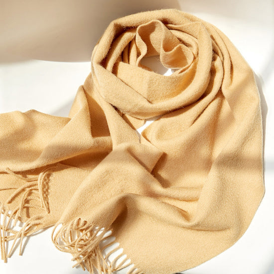 COMOBOCA 100% Wool Fringe Versatile Scarf