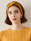 COMOBOCA 100% Cashmere Cozy Knitted Twist Headband