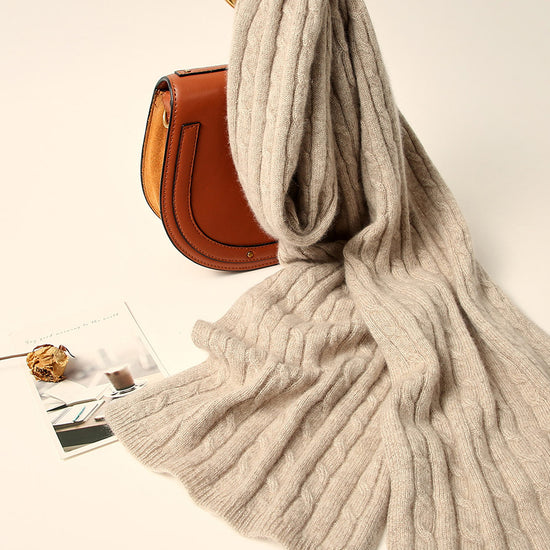 COMOBOCA LIGHT CAMEL 100% Cashmere Women's Soft Versatile Scarf