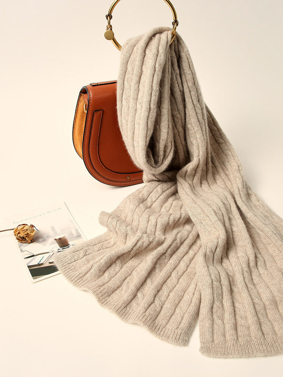 COMOBOCA LIGHT CAMEL 100% Cashmere Women's Soft Versatile Scarf