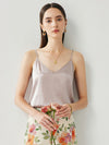 COMOBOCA Women's Silk Adjustable Straps V-Neck Camisole