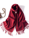 COMOBOCA 100% Wool Fringe Versatile Scarf