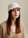 COMOBOCA Cloudy 100% Cashmere Women's Knit Newsboy Cap
