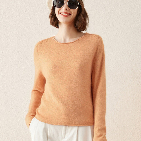 COMOBOCA PEACH 100% Cashmere Women's Loose Knit Sweater