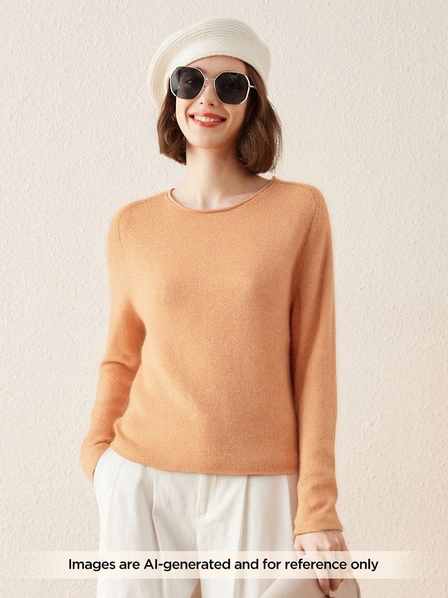 COMOBOCA PEACH 100% Cashmere Women's Loose Knit Sweater