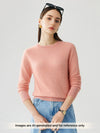 COMOBOCA Sand pink 100% Cashmere Women's Round Neck Sweater
