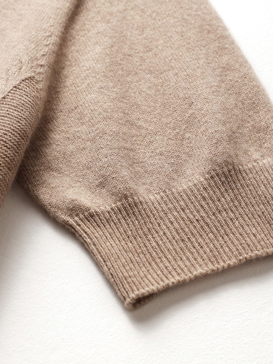 COMOBOCA 100% Wool Women's Seamless Round Neck Knit Sweater