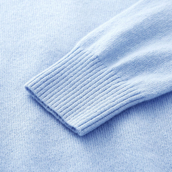 COMOBOCA 100% Cashmere Women's Contrast Trim Button Front Sweater