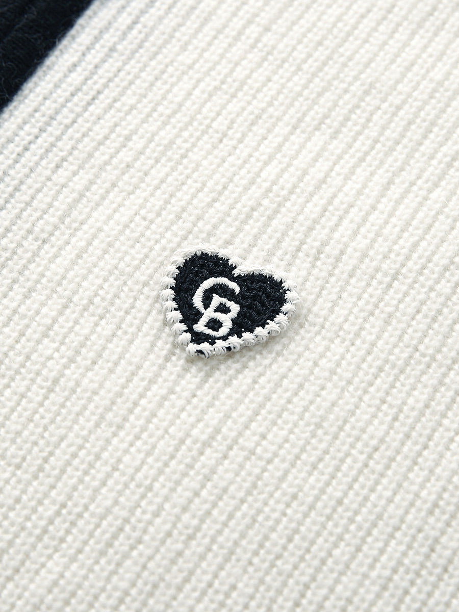 COMOBOCA 100% Cashmere Women's Color Block Knit Baseball Jacket