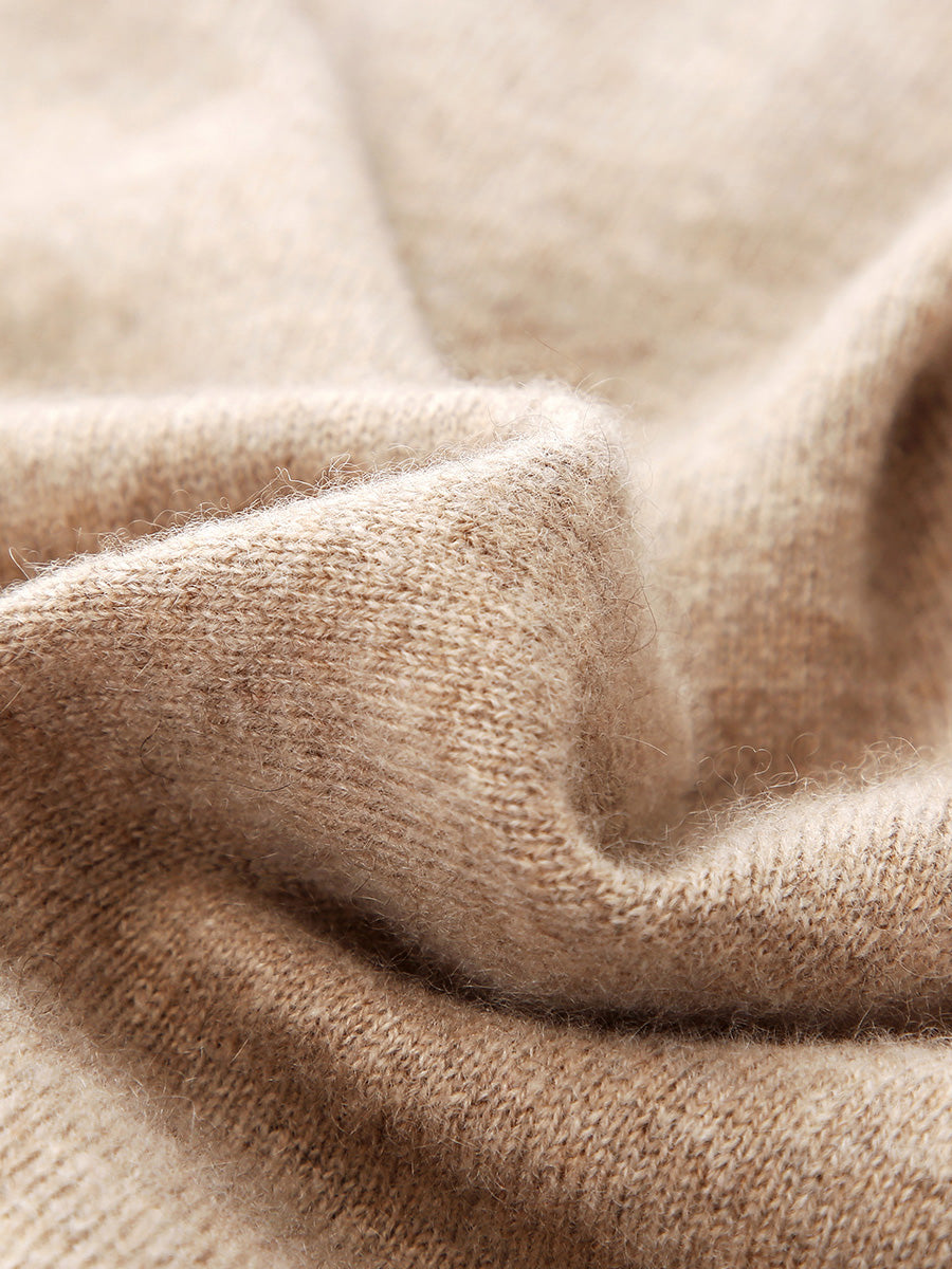 COMOBOCA 100% Cashmere Women's Cable Button Knit Cardigan