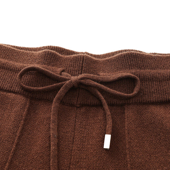 COMOBOCA 100% Wool Women's Wide Leg Pants with Drawstring