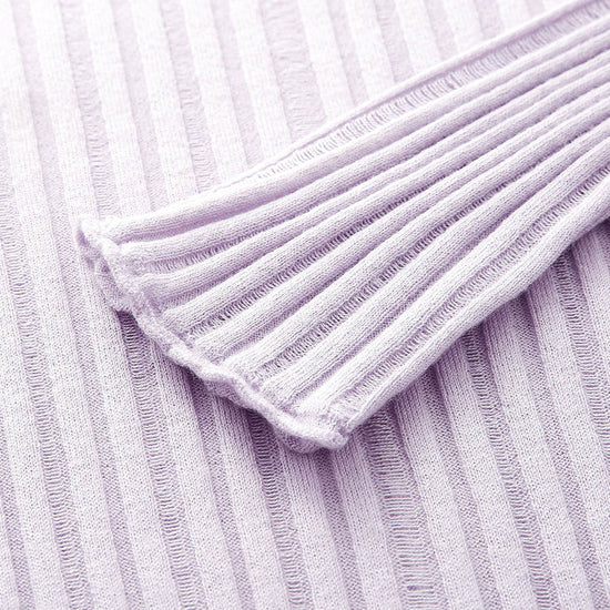 COMOBOCA Women's Ribbed Round Neck Knit Sweater